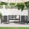 vidaXL 3 pcs conjunto lounge de jardim madeira de pinho maci&ccedil;a cinza