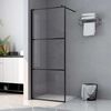 vidaXL Divis&oacute;ria de chuveiro vidro transparente ESG 100x195 cm preto