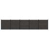 vidaXL Conjunto de Cercas 5 unid. 872 x 186 cm WPC e Alum&iacute;nio Preto