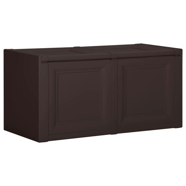 vidaXL Caixa para almofadões 86x40x42 cm 85 L castanho