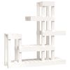 vidaXL Suporte para plantas 92x25x97 cm pinho maci&ccedil;o branco