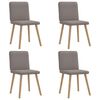 vidaXL Cadeiras de jantar 4 pcs tecido cinzento-acastanhado