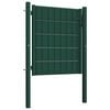 vidaXL Port&atilde;o de cerca 100x81 cm PVC e a&ccedil;o verde