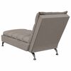 vidaXL Chaise lounge massagem c/ almofad&otilde;es tecido cinza-acastanhado
