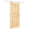 vidaXL Porta Deslizante Natural e Branco 90 x 210 cm