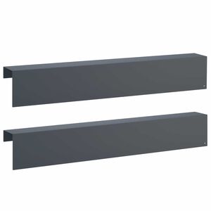 vidaXL Perfil de cobertura para jardim 2 unid. 100 x 10 x 15 cm A&ccedil;o