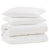 vidaXL Conjunto de Edredom com travesseiro 3 unid. Branco Microfibra