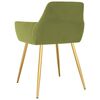 vidaXL Cadeiras de jantar 4 pcs veludo verde-claro