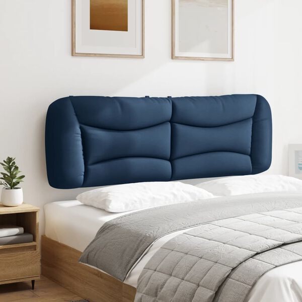 vidaXL Almofad&atilde;o de cabeceira Hvar 160 cm tecido azul