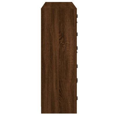 vidaXL Estante c/ portas 136x37x109cm deriv. madeira carvalho castanho