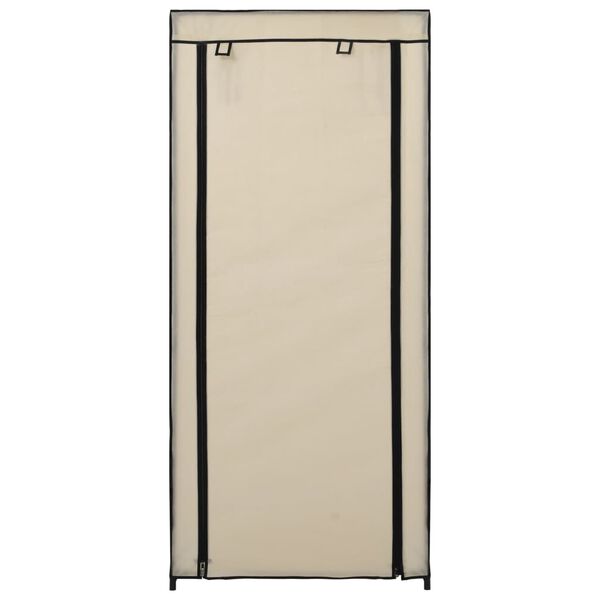 vidaXL Sapateira com cobertura 58x28x106 cm tecido cor creme