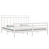 vidaXL Estrutura de cama 200x200 cm madeira maci&ccedil;a branco