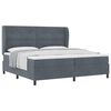 vidaXL Cama Box com colch&atilde;o Cinza Escuro 200 x 200 cm Poli&eacute;ster