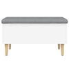 vidaXL Banco de arruma&ccedil;&atilde;o 82x42x46 cm derivados de madeira branco