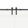 vidaXL Kit de ferragens para porta deslizante 427 cm a&ccedil;o preto