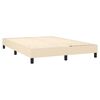 vidaXL Cama com molas/colch&atilde;o 140x190 cm tecido cor creme