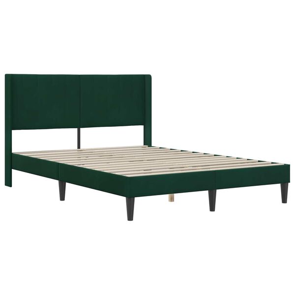 vidaXL Estrutura da Cama Verde Escuro 120 x 190 cm Veludo