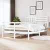 vidaXL Estrutura cama pequena casal 120x190 cm pinho maci&ccedil;o branco