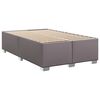 vidaXL Cama boxspring com colch&atilde;o 120x190 cm couro artificial cinzento