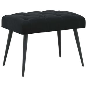 vidaXL Banco com bot&otilde;es estofados Preto 60 x 40 x 45 cm Veludo