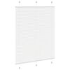 vidaXL Branco Plissada Cega 110x150cm Largura Tecido 109,4cm Poli&eacute;ster