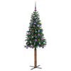 vidaXL &Aacute;rvore de Natal Slim com 150 LEDs com suporte Verde 150 cm