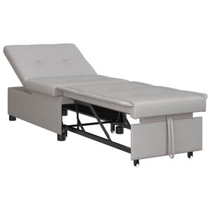 vidaXL Sof&aacute;-cama retr&aacute;til Cinzento 194 x 50 x 82 cm tecido