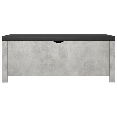 vidaXL Caixa arrumação c/ almofadão contrap. 105x40x45cm cinza cimento