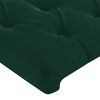 vidaXL Cabeceira Verde Escuro 100x7x118/128 cm Veludo