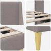 vidaXL Estrutura da Cama Cinzento-acastanhado 90 x 190 cm tecido