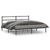 vidaXL Estrutura de cama com cabeceira 200x200 cm metal preto