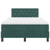 vidaXL Cama Box Spring LED com led Verde Escuro 120 x 200 cm Veludo
