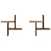 vidaXL Prateleiras de parede 2 pcs derivados de madeira madeira velha