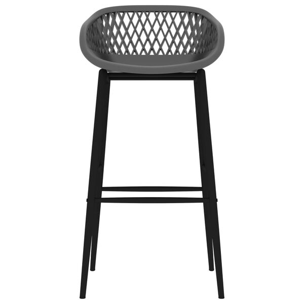 vidaXL Cadeiras de bar 2 pcs cinzento