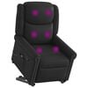 vidaXL Poltrona massagens reclin&aacute;vel elevat&oacute;ria couro artificial