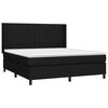 vidaXL Cama box spring c/ colch&atilde;o e LED 180x200 cm tecido preto