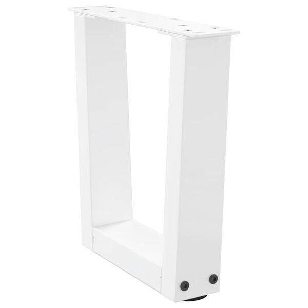 vidaXL P&eacute;s para mesa de centro em V, 2 pe&ccedil;as, branco, 40x(30-31,3) cm, a&ccedil;o