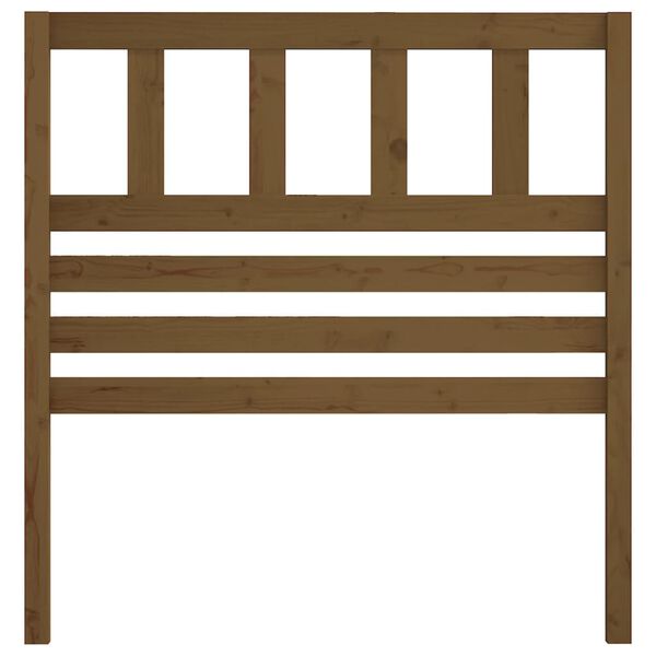 vidaXL Cabeceira de cama 96x4x100 cm pinho maci&ccedil;o castanho mel