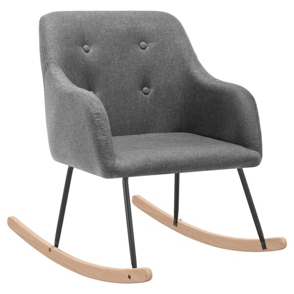 vidaXL Cadeira de baloi&ccedil;o tecido cinzento-claro