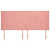vidaXL Cabeceira cama c/ abas veludo 183x16x118/128 cm rosa