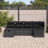 vidaXL Conjunto de Sof&aacute; de Jardim com almofada 6 pcs Rattan Sint&eacute;tico