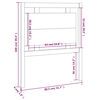 vidaXL Cabeceira de cama 80,5x4x100cm madeira de pinho maci&ccedil;a cinzento
