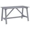 vidaXL Mesa de jantar p/ jardim 140x70x73,5cm ac&aacute;cia maci&ccedil;a cinzento