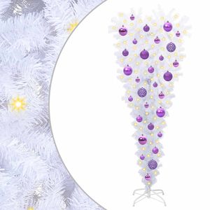 vidaXL &Aacute;rvore de Natal Artificial com 150 LEDs Branco 120 cm PVC e A&ccedil;o