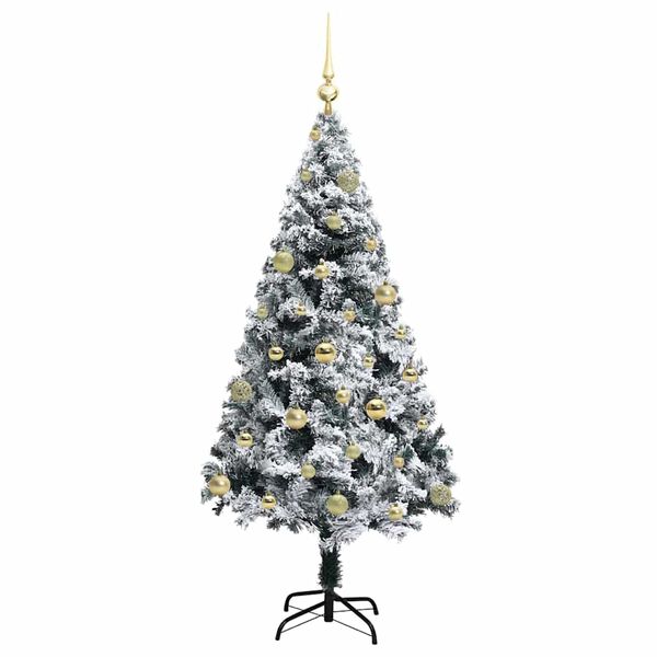 vidaXL &Aacute;rvore de Natal Artificial Branco 150 cm PVC, A&ccedil;o e Pl&aacute;stico