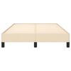 vidaXL Estrutura de cama sem colchão 120x190 cm tecido creme