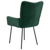 vidaXL Cadeiras de jantar 2 pcs veludo verde-escuro