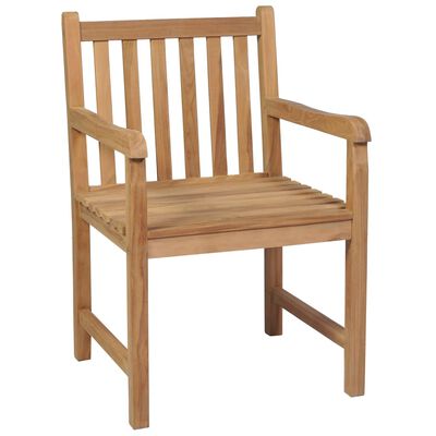 vidaXL Cadeiras de exterior 8 pcs madeira de teca maciça