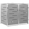 vidaXL Abrigo duplo para caixote do lixo 138x77,5x115 cm a&ccedil;o inox