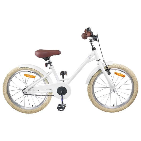 vidaXL Bicicleta Infantil 18 Polegadas para 5-7 anos Branco
